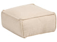 Pouffe Beige Cotton EPS Balls Square Footstool Ottoman Living Room Bedroom Home Accessory Beliani