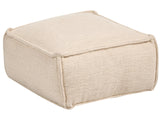 Pouffe Beige Cotton EPS Balls Square Footstool Ottoman Living Room Bedroom Home Accessory Beliani