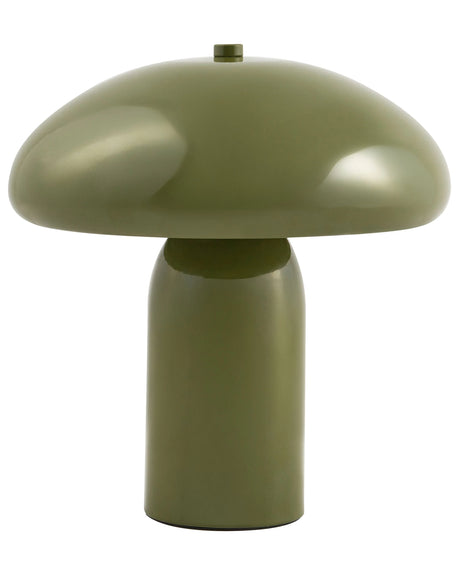 Table Lamp Dark Green Iron Metal Base 22 cm Single Light Modern Design Home Accessories Living Room Beliani