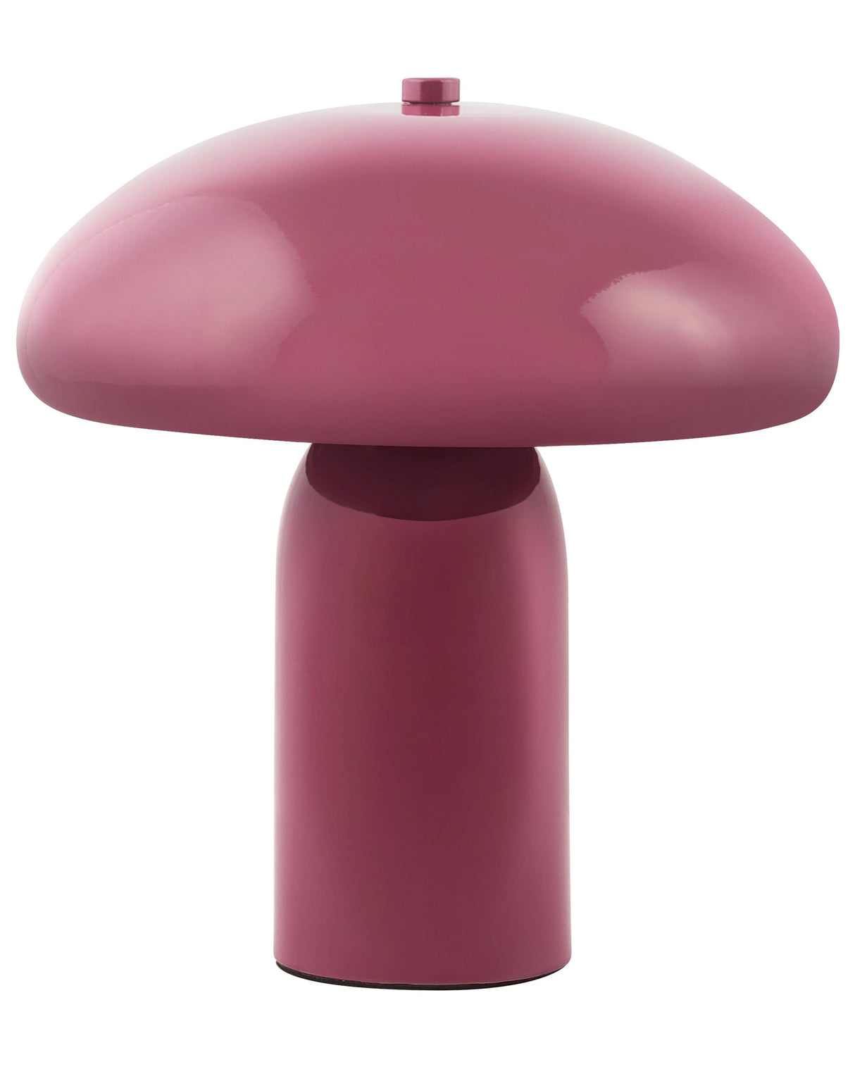 Table Lamp Burgundy Iron Metal Base 22 cm Single Light Modern Design Home Accessories Living Room Beliani