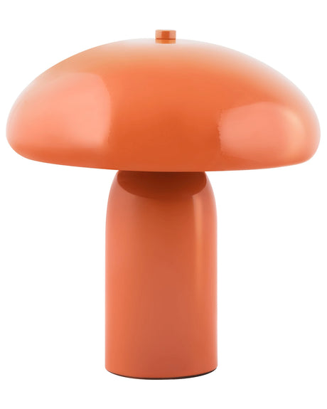 Table Lamp Orange Iron Metal Base 22 cm Single Light Modern Design Home Accessories Living Room Beliani