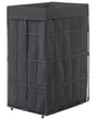 Laundry Basket Black Metal Frame Fabric Liner Foldable Handmade Bathroom 72l Beliani