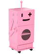 Kids Storage Cabinet Pink MDF with Wheels 3 Shelves and 1 Drawer Robot Theme Kids Room Beliani