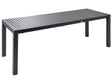 Extending Garden Table Dark Grey Aluminium 160/220 x 90 cm Powder-Coated Outdoor Furniture Modern Beliani