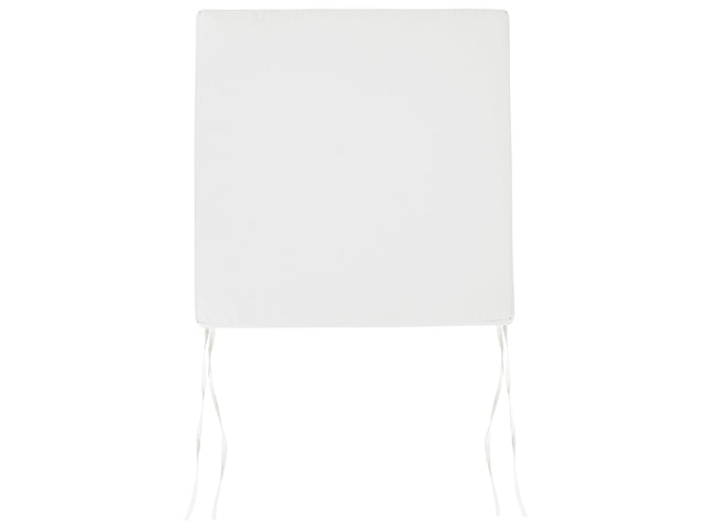 Set of 8 Seat Cushions for Garden Chairs Off White Polyester Fabric UV Resistant Beliani