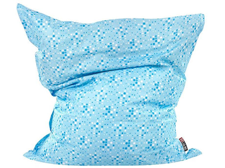 Large Bean Bag Blue Polka Dots Pattern Lounger Zip Giant Beanbag Beliani