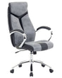 Office Chair Grey and Black Faux Leather Swivel Desk Computer Adjustable Beliani