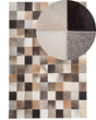 Area Rug Multicolour Cowhide Leather 160 x 230 cm Rectangular Patchwork Handcrafted Beliani