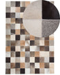 Area Rug Multicolour Cowhide Leather 160 x 230 cm Rectangular Patchwork Handcrafted Beliani