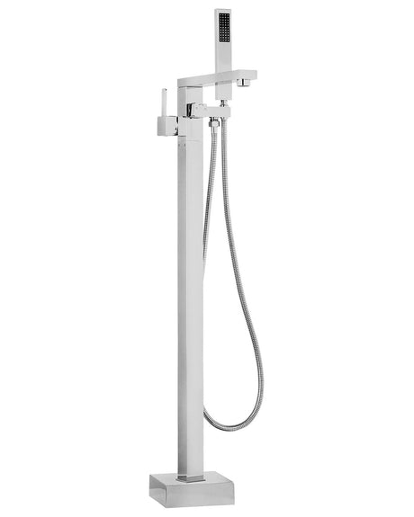 Freestanding Bath Mixer Tap Silver Chrome Faucet Shower Kit Floor Mounted Beliani