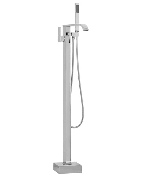 Bath Mixer Tap Silver Chrome Freestanding Modern Beliani