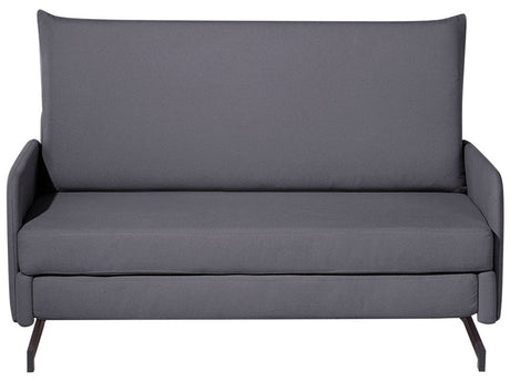 Sofa Bed Grey Fabric 2 Seater Modern Living Room Beliani