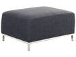 Ottoman Grey Fabric Upholstered Footstool Rectangular Minimalistic Modern Beliani