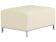 Ottoman Beige Genuine Leather Upholstered Footstool Rectangular Minimalistic Modern Beliani