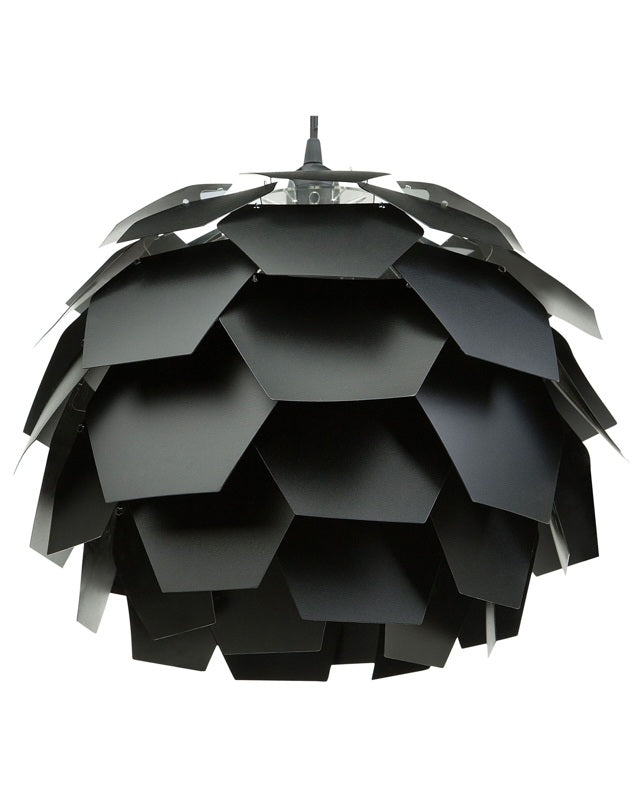 Pendant Lamp Black Plastic Pine Cone Shade Hanging Lamp Beliani