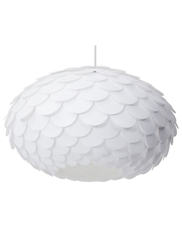 Pendant Lamp White Plastic Pine Cone Shade Hanging Ceiling Lamp Beliani