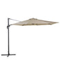 Garden Sun Parasol Sand Beige Fabric 240 cm Swivel Weather Resistant Beliani