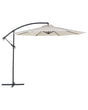 Garden Sun Parasol Beige Fabric Steel 300 cm Weather Resistant Beliani