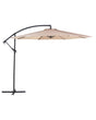 Garden Sun Parasol Sand Beige Fabric Steel 300 cm Weather Resistant Beliani