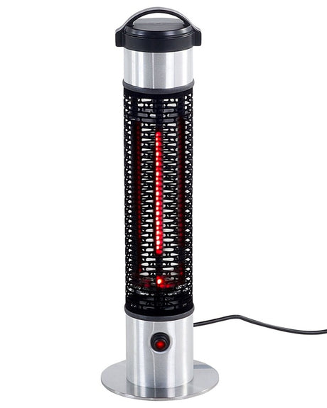 Patio Heater Black Metal 64H cm Freestanding 800W Beliani