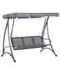 Patio Swing Grey Mesh Steel Frame 3 Seater Beliani