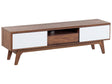 TV Stand Dark Wood For up to 65ʺ TV Media Unit 2 Cabinets Drawer Shelf Beliani