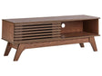 TV Stand Dark Wood Storage Shelf Sideboard Cable Management Modern Beliani