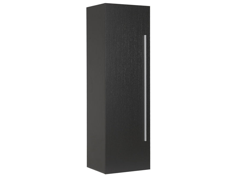 Bathroom Wall Cabinet Black MDF 132 x 40 cm with 4 Shelves Wall Mounted Beliani