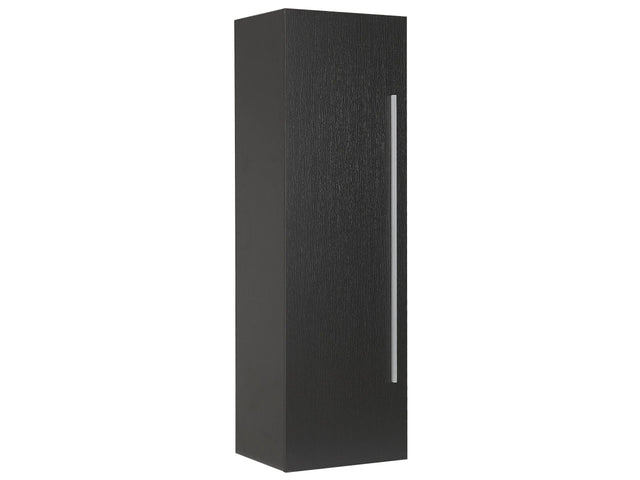 Bathroom Wall Cabinet Black MDF 132 x 40 cm with 4 Shelves Wall Mounted Beliani