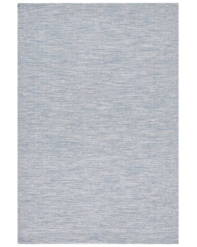 Rug Blue Cotton 140 x 200 cm Rectangular Hand Woven Modern Minimalistic Beliani