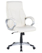 Office Chair Cream PU Leather Executive Computer Chair Height Adjustable Swivel Beliani