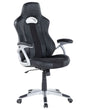 Office Chair Ergonomic Black Faux Leather Adjustable Backrest Height Gaming Beliani