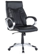 Executive PU Leather Chair Black Height Adjustable Beliani