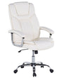 Office Executive Chair Beige Faux Leather Swivel Adjustable Seat Height Castors Beliani