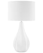 Table Lamp Light Beige Porcelain Faux Silk Drum Shade 60H cm Glamour Living Room Beliani