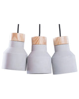 3 Lights Pendant Cluster Grey Lamp Ceiling Industrial Beliani