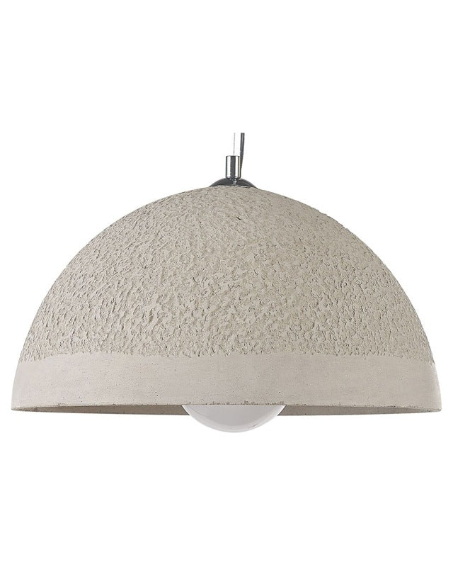 1-Light Pendant Ceiling Globe Grey Concrete Industrial Beliani