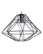 1 Light Black Pendant Ceiling Cage Shape Geometric Metal Naked Wire Beliani