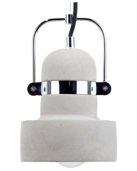 Hanging Light Pendant Lamp Grey Round Open Concrete Small Shade Industrial Design Beliani