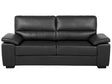 Sofa Black 3 Seater Faux Leather Living Room Beliani