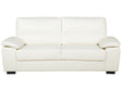 Sofa Off-White 3 Seater Faux Leather Living Room Beliani