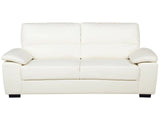 Sofa Off-White 3 Seater Faux Leather Living Room Beliani