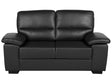 Sofa Black 2 Seater Faux Leather Living Room Beliani