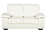Sofa Off-White 2 Seater Faux Leather Living Room Beliani