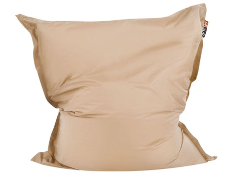 Large Bean Bag Sand Beige Lounger Zip Giant Beanbag Beliani