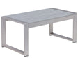 Outdoor Coffee Table Light Grey Aluminium 90 x 50 cm Metal Frame Synthetic Top Modern Minimalist Beliani