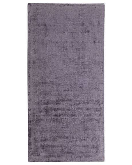 Rug Grey Viscose 150 x 80 cm Hand Tufted Low Pile Modern Beliani