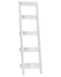 4-Tier Ladder Bookcase White Book Shelf Display Beliani