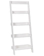 5-Tier Ladder Bookcase White Book Shelf Display Beliani