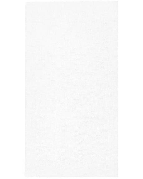 Shaggy Area Rug White 80 x 150 cm Modern High-Pile Machine-Tufted Rectangular Carpet Beliani